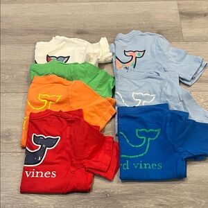 7 Vineyard Vines Kids Tees with Patterned Whale